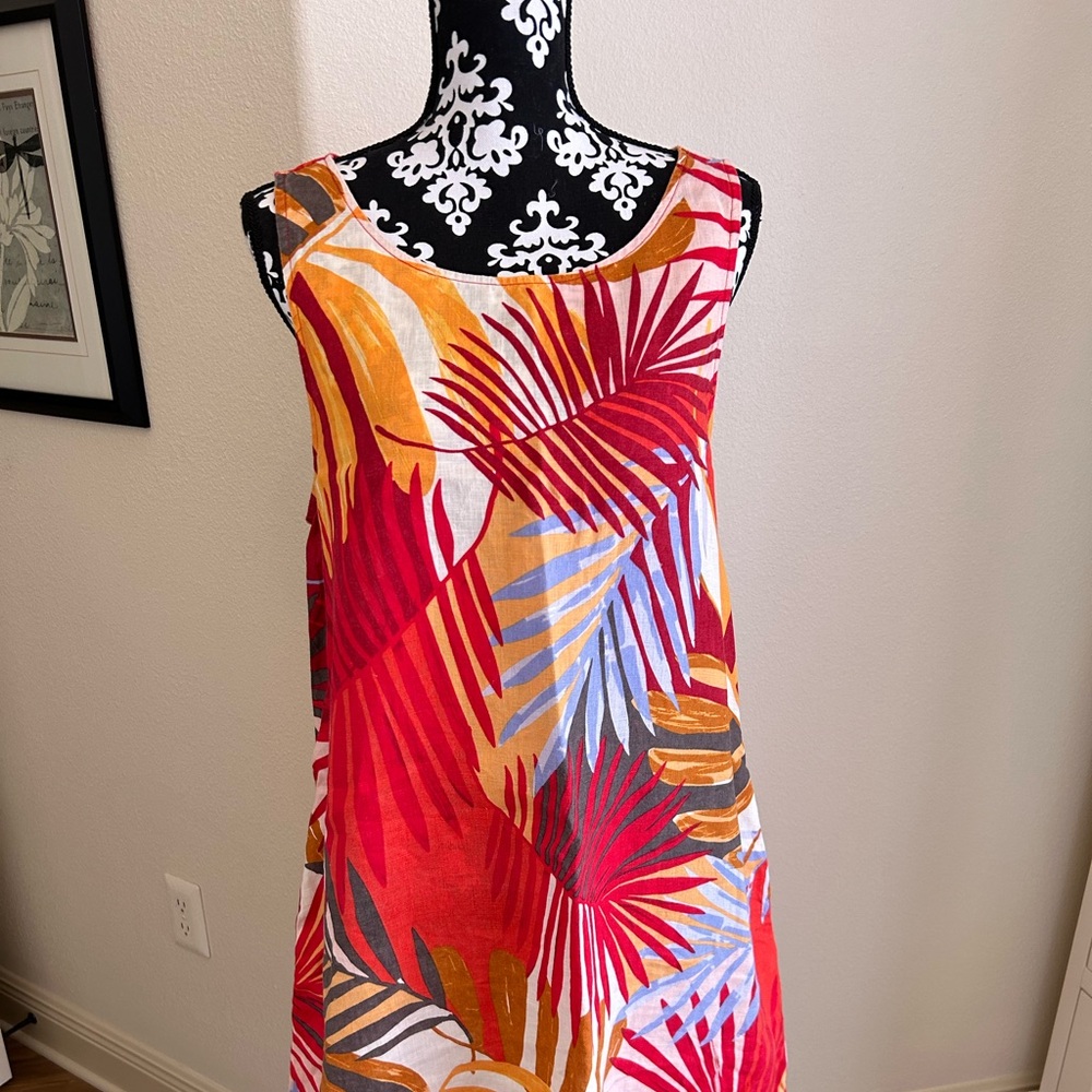 100% Linen Tropical Summer Dress by ‘C&C California’